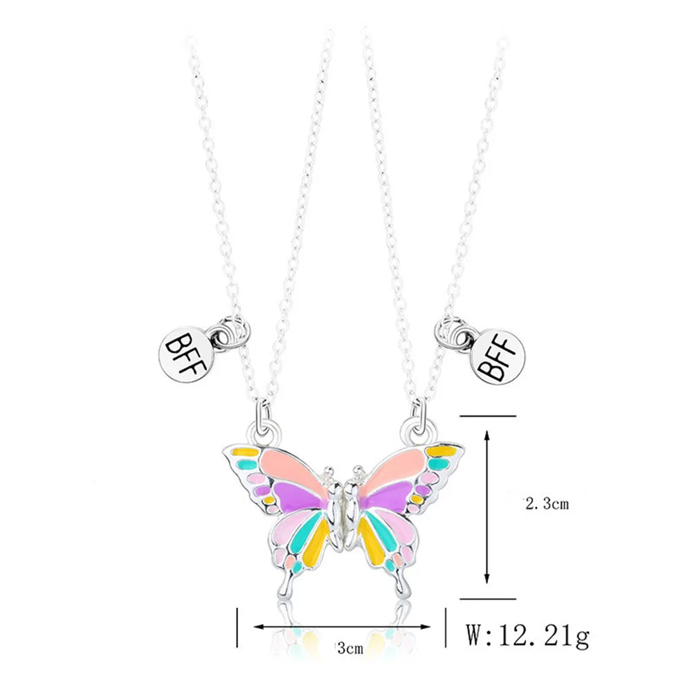 Butterfly Heart Puzzle Necklace