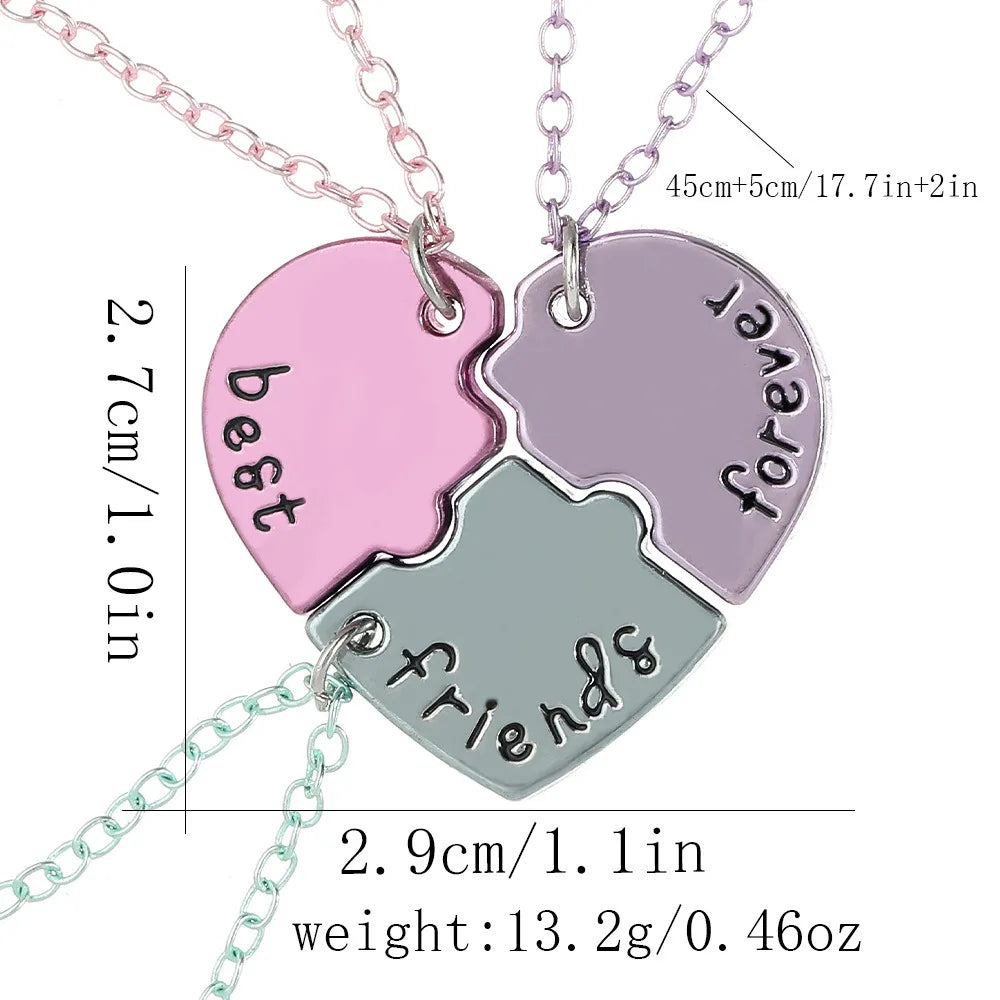 Colorful Puzzle Heart Jewelry