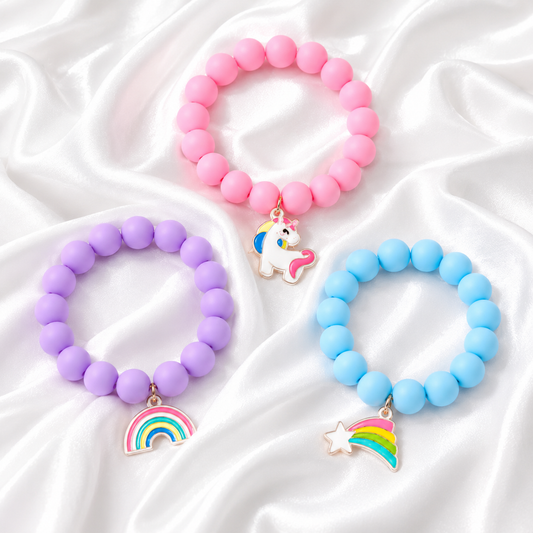 Kawaii Pastel Charm Beaded Bracelet