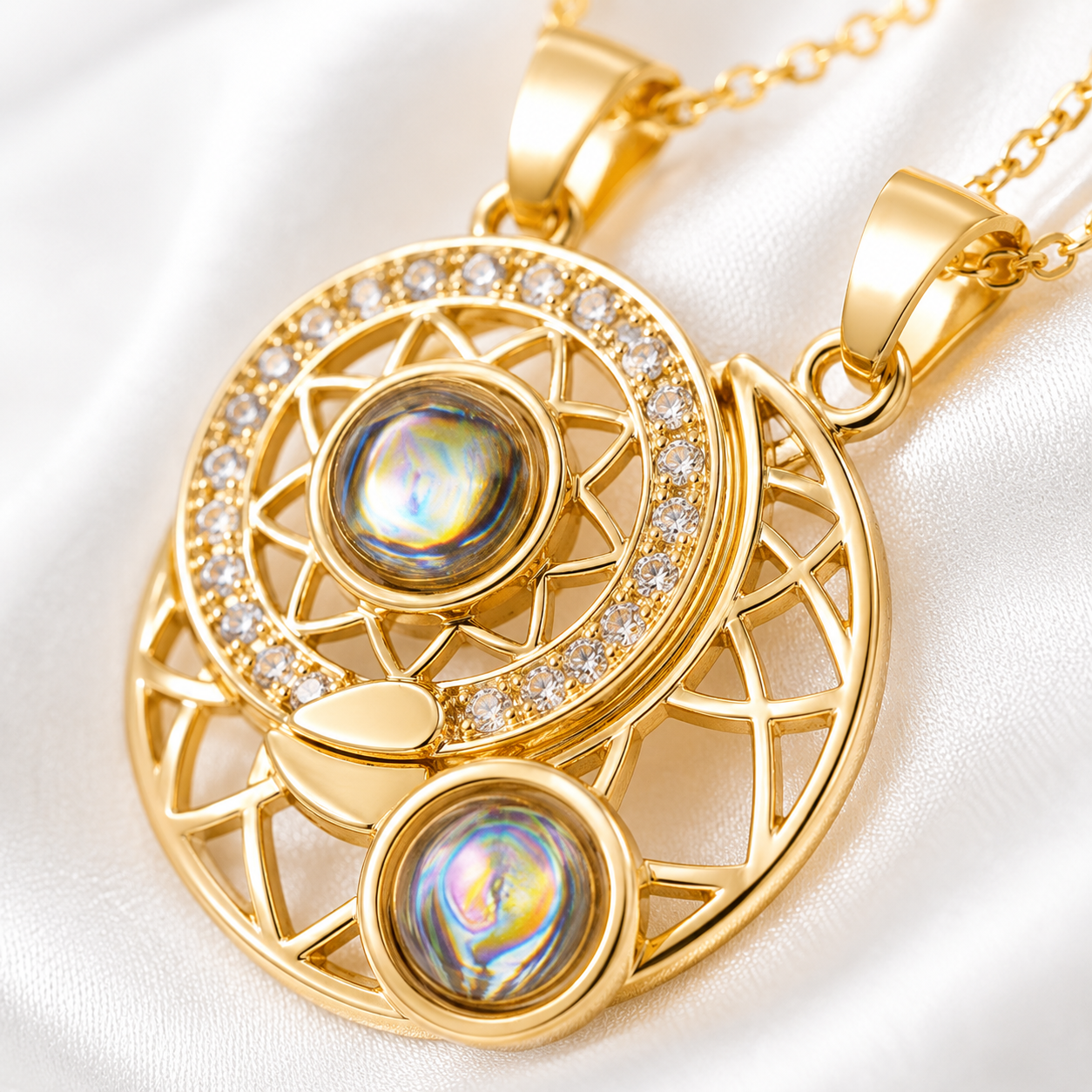 Sun & Moon Projection Necklace