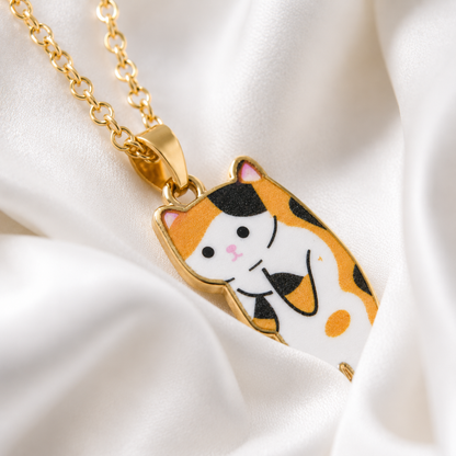 Cute Cartoon Cat Pendant Necklace