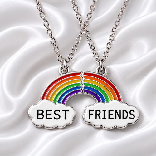 Split Rainbow Cloud BFF Necklace