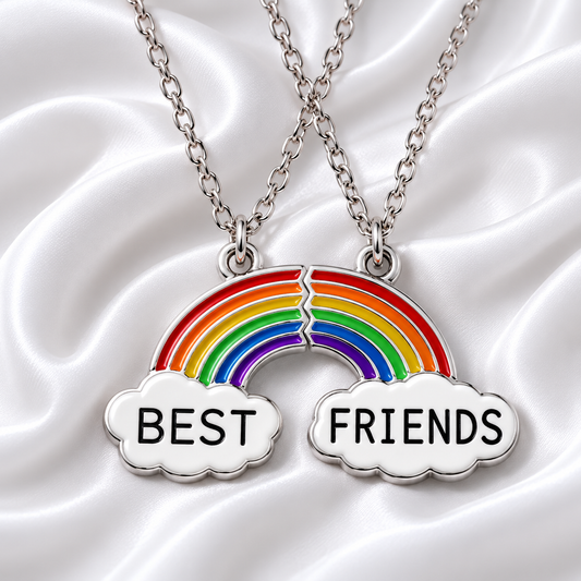Split Rainbow Cloud BFF Necklace