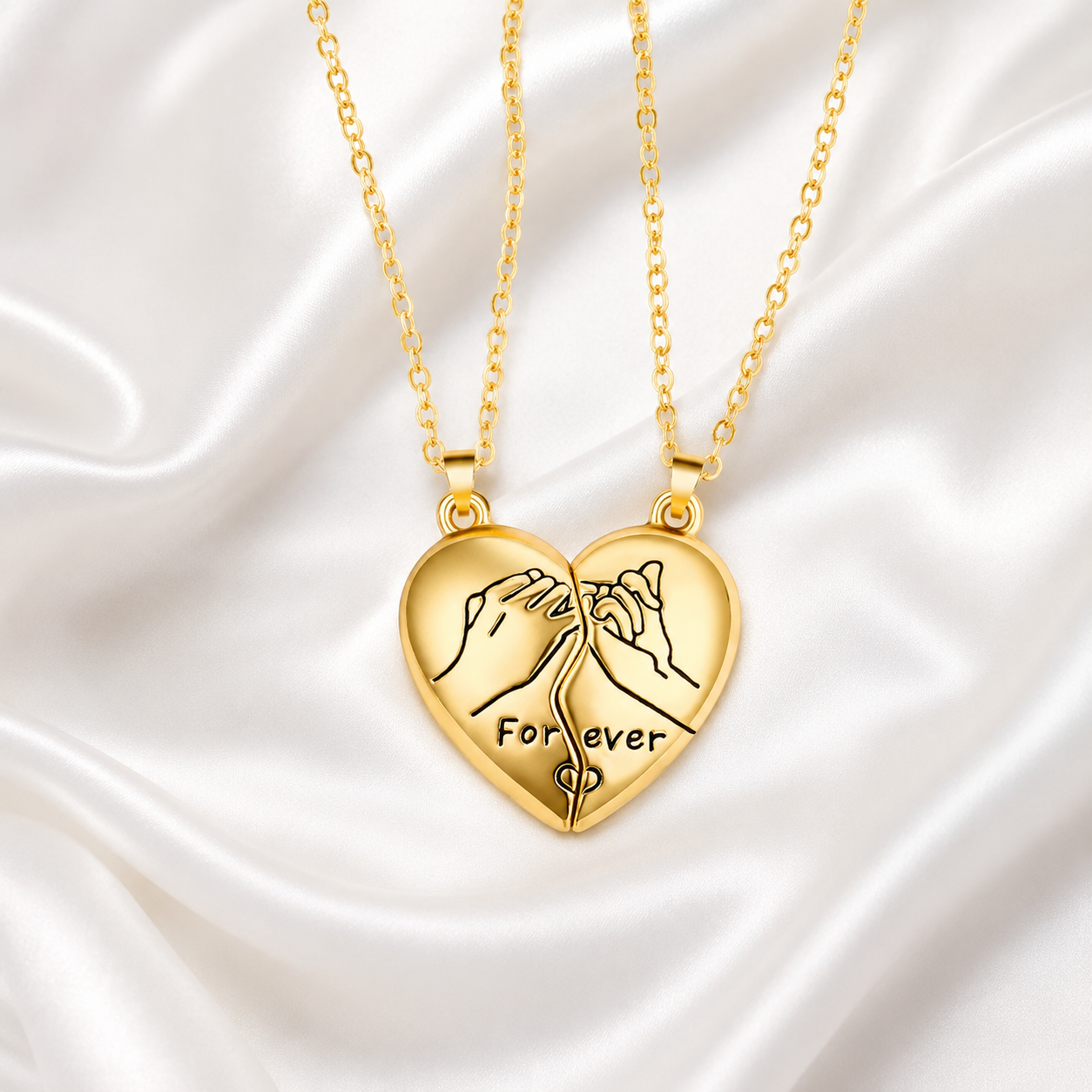 Magnetic Heart Coupling Necklace