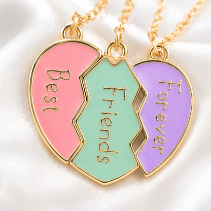 Best Friends Forever Heart Necklace