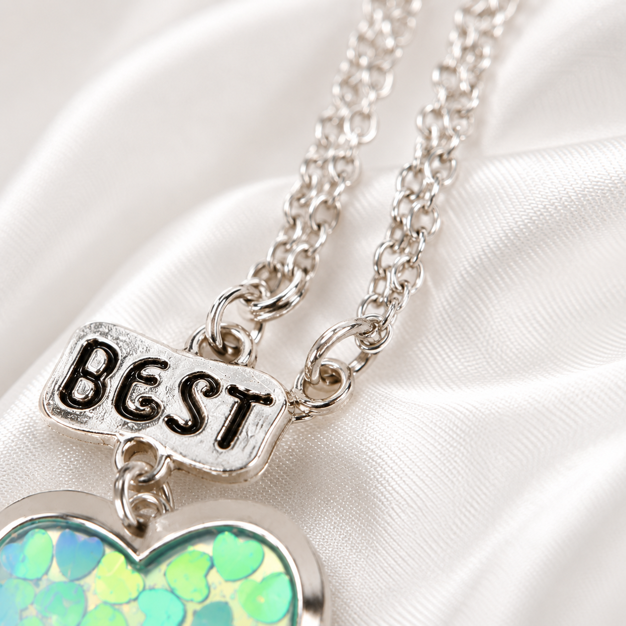 Best Friends Heart Locket Necklace