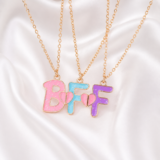 BFF Letter Puzzle Necklace