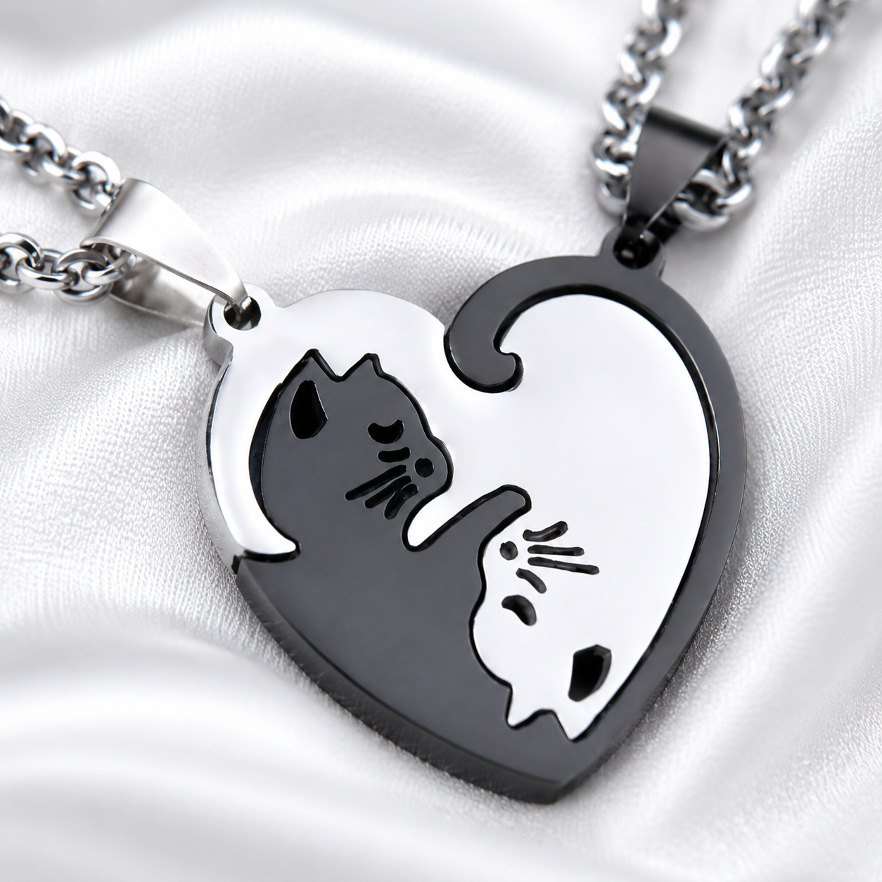 Geometric Cat Heart Puzzle