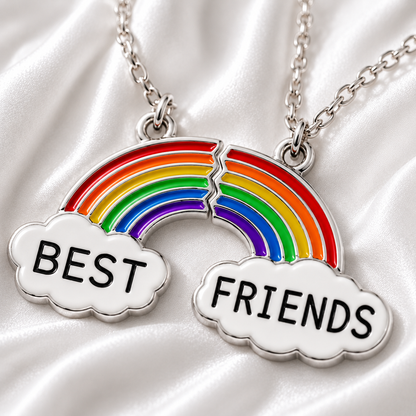 Split Rainbow Cloud BFF Necklace