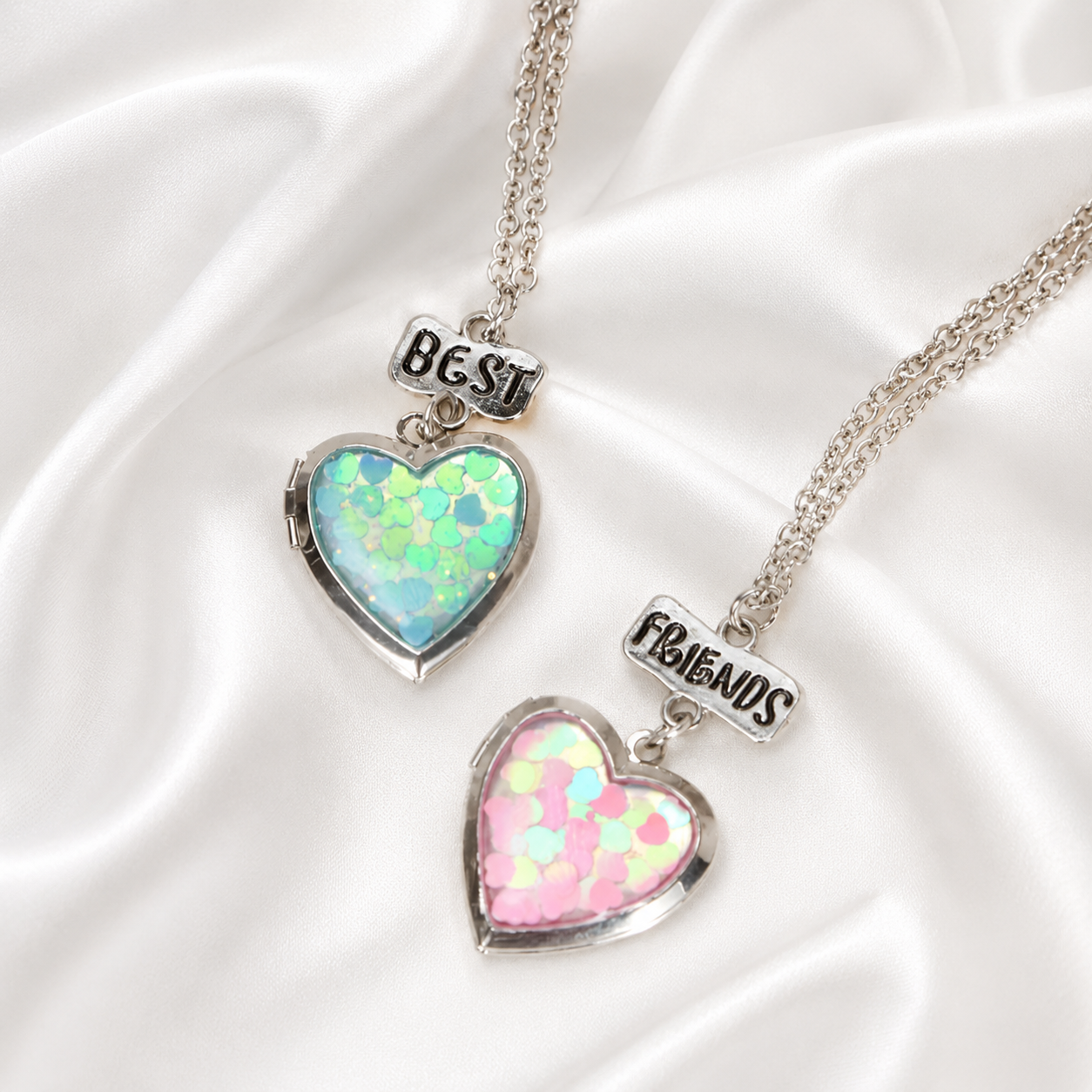 Silver / Green + Pink