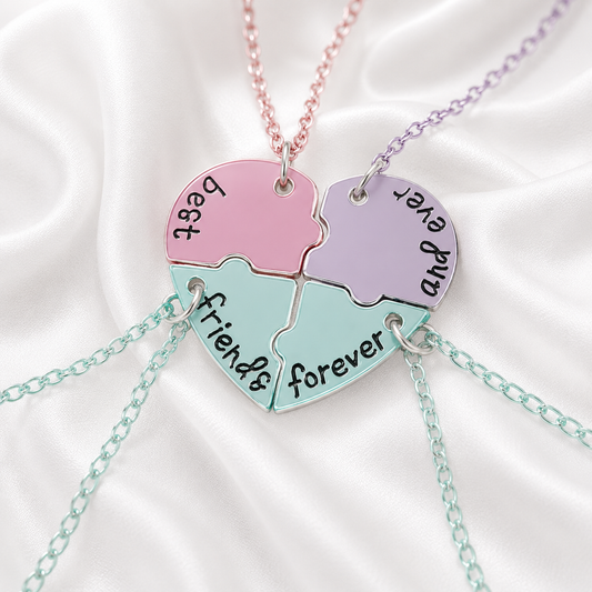 Colorful Puzzle Heart Jewelry