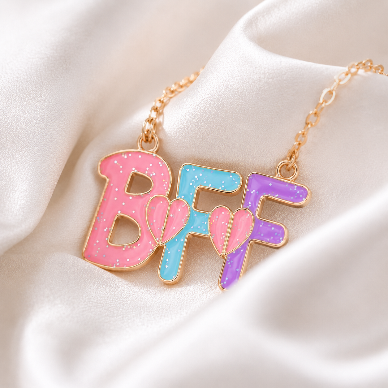 BFF Letter Puzzle Necklace