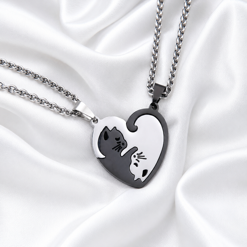 Geometric Cat Heart Puzzle