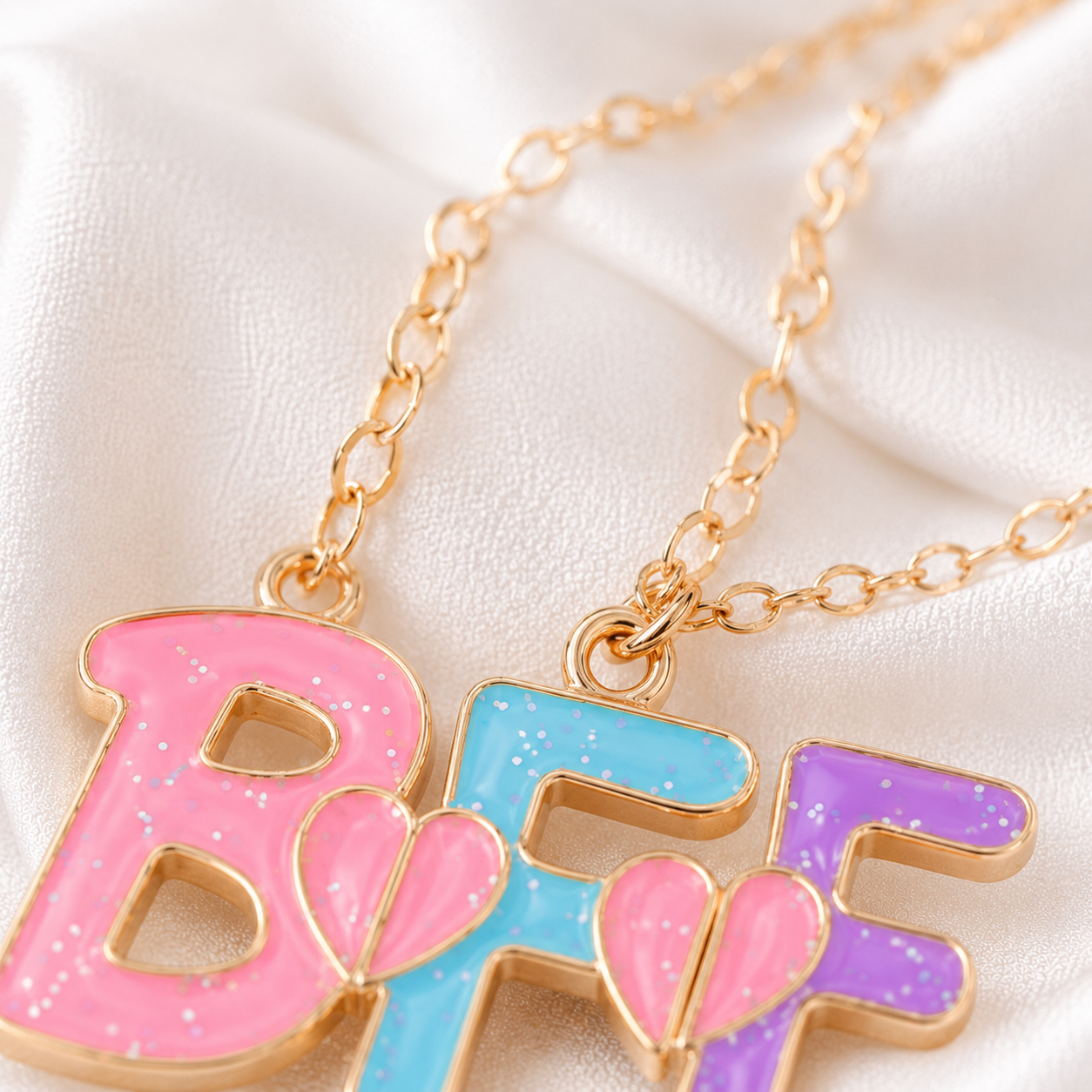 BFF Letter Puzzle Necklace