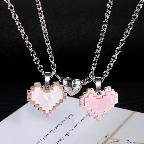 8-Bit Gamer Heart Matching Jewelry