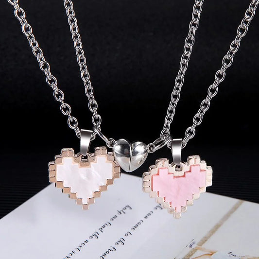 8-Bit Gamer Heart Matching Jewelry