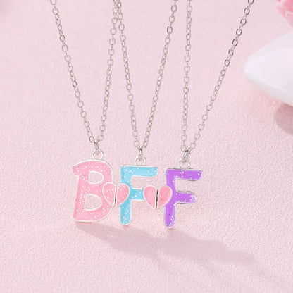 BFF Letter Puzzle Necklace