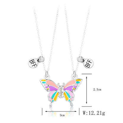 Butterfly Heart Puzzle Necklace