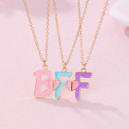 BFF Letter Puzzle Necklace