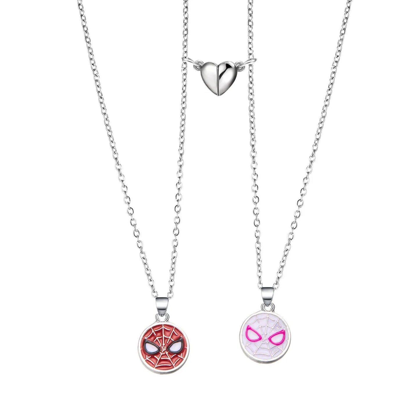Magnetic Spiderman Couple Necklace