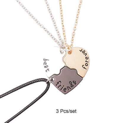 Best Friends Heart Necklace