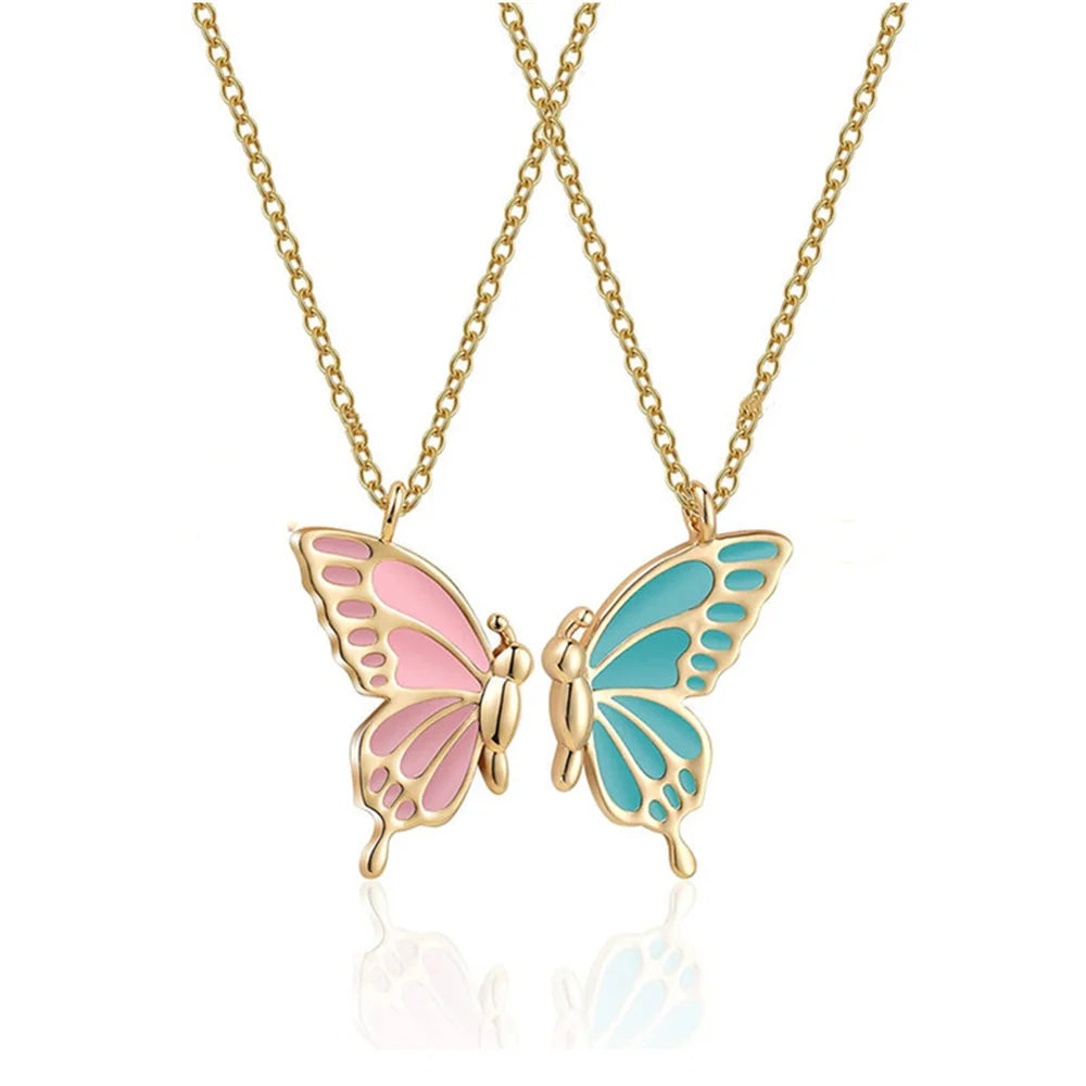 Butterfly Heart Puzzle Necklace