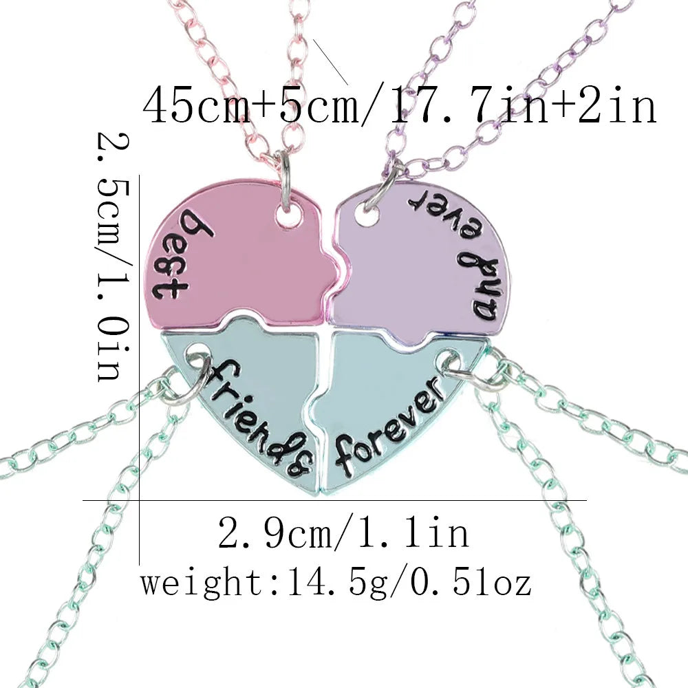 Colorful Puzzle Heart Jewelry