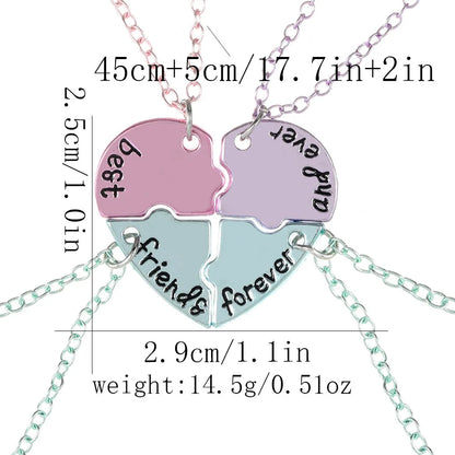 Colorful Puzzle Heart Jewelry