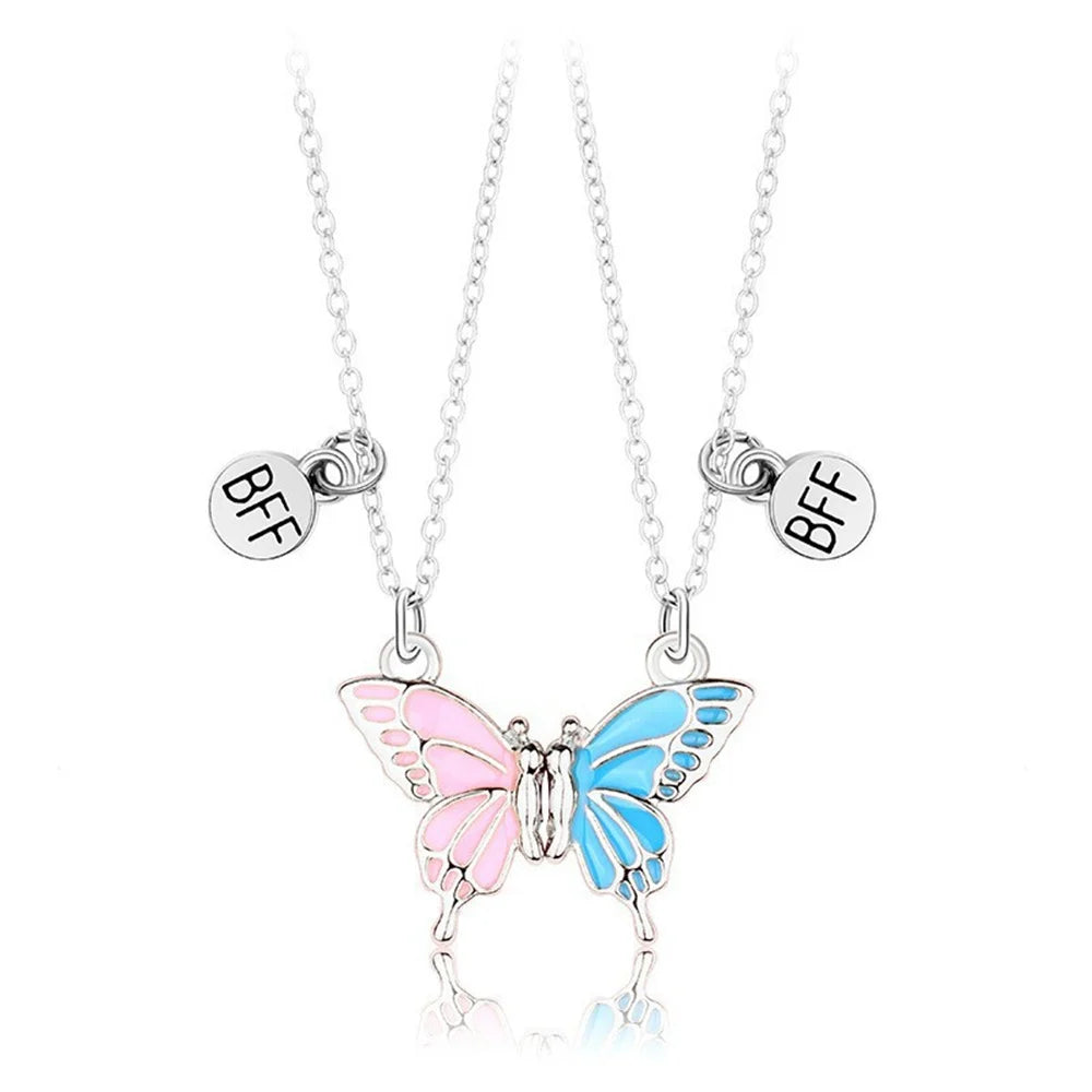 Butterfly Heart Puzzle Necklace