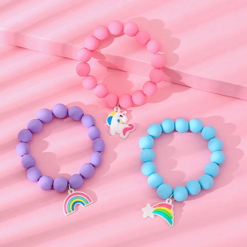 Kawaii Pastel Charm Beaded Bracelet