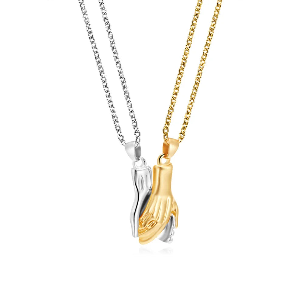 Magnetic Holding Hands Necklace