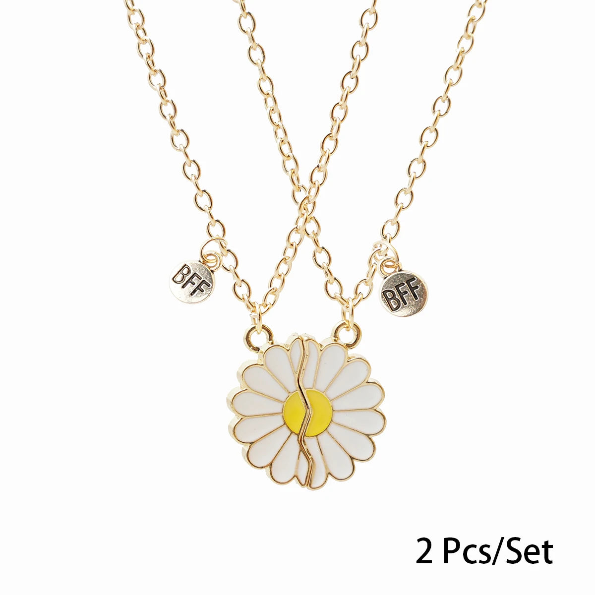 Magnetic Daisy Flower BFF Necklace