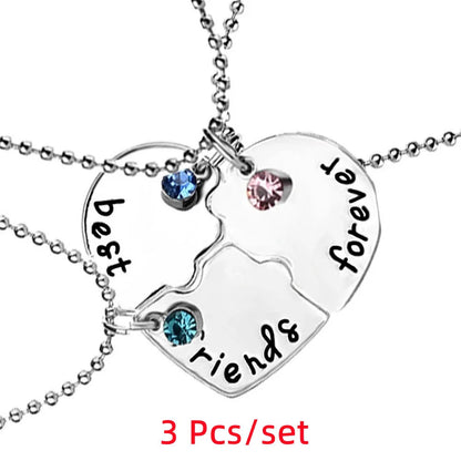 Best Friends Heart Necklace