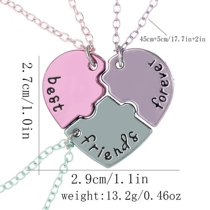 Colorful Puzzle Heart Jewelry
