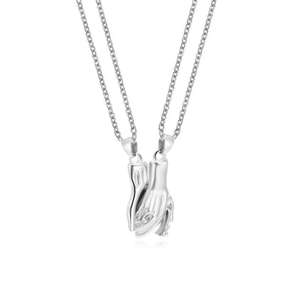 Magnetic Holding Hands Necklace