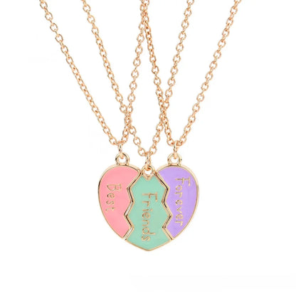 Best Friends Forever Heart Necklace