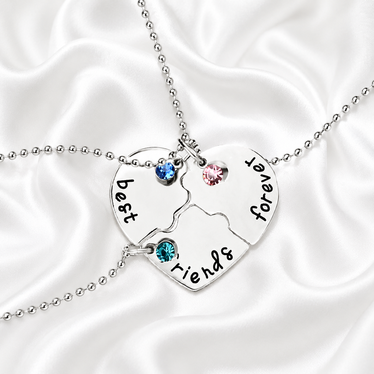 Best Friends Heart Necklace