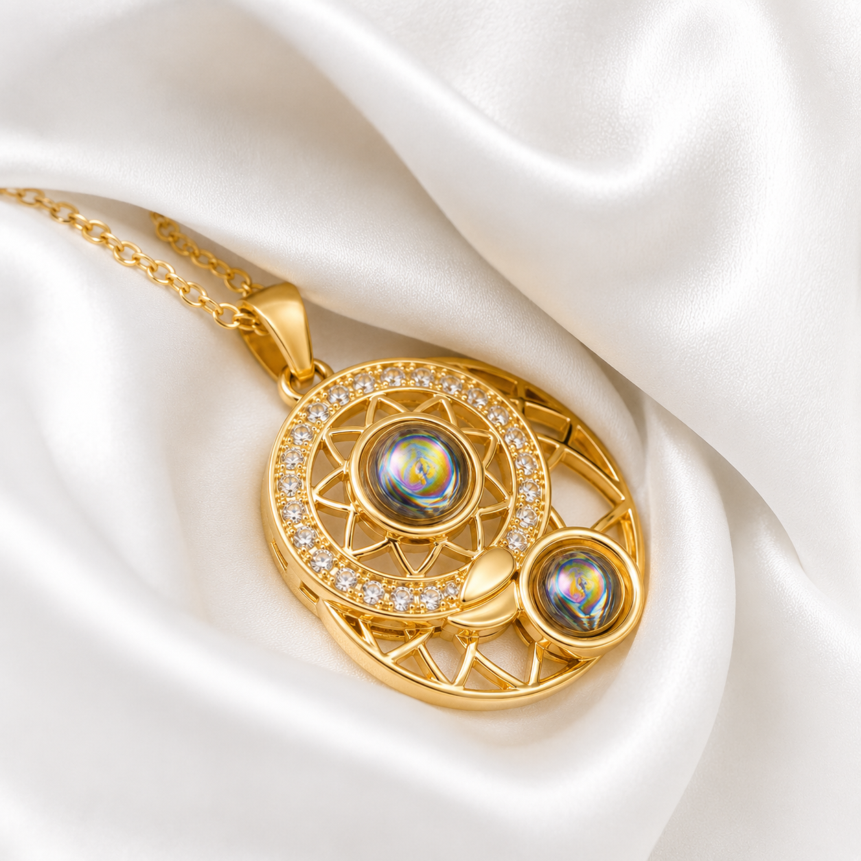 Sun & Moon Projection Necklace
