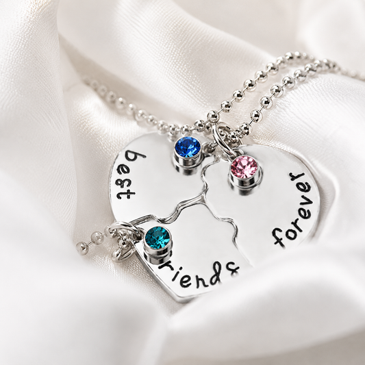 Best Friends Heart Necklace