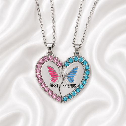 Butterfly Wing Heart BFF Necklace