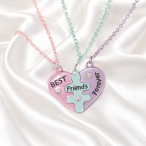Pastel Puzzle Heart Jewelry