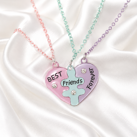 Pastel Puzzle Heart Jewelry