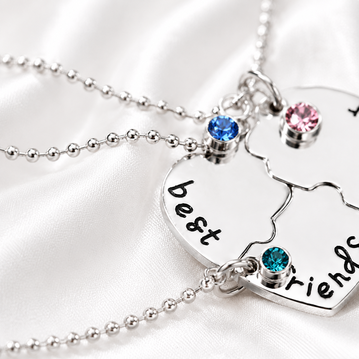Best Friends Heart Necklace