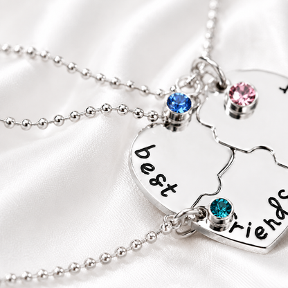 Best Friends Heart Necklace