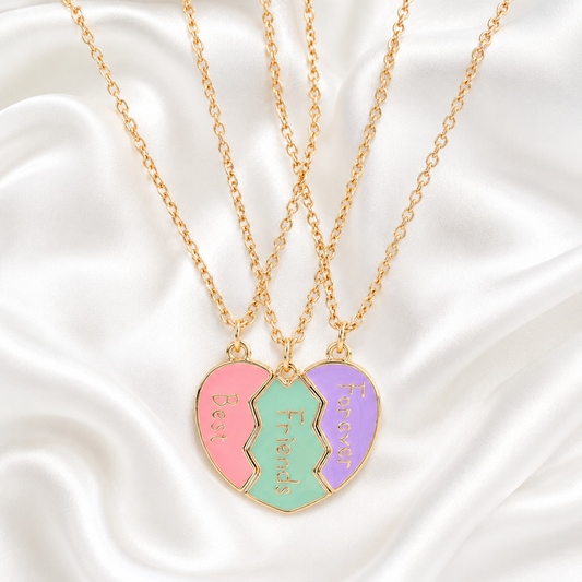Best Friends Forever Heart Necklace