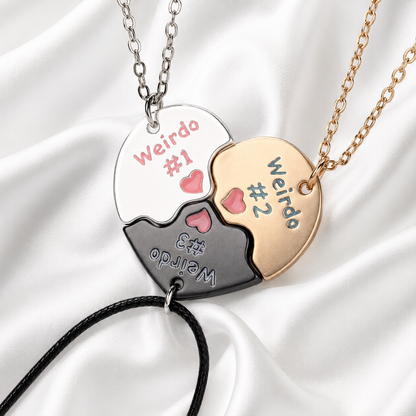 BFF Heart Puzzle Necklace