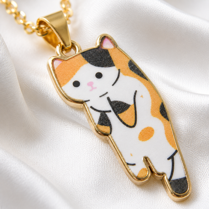 Cute Cartoon Cat Pendant Necklace