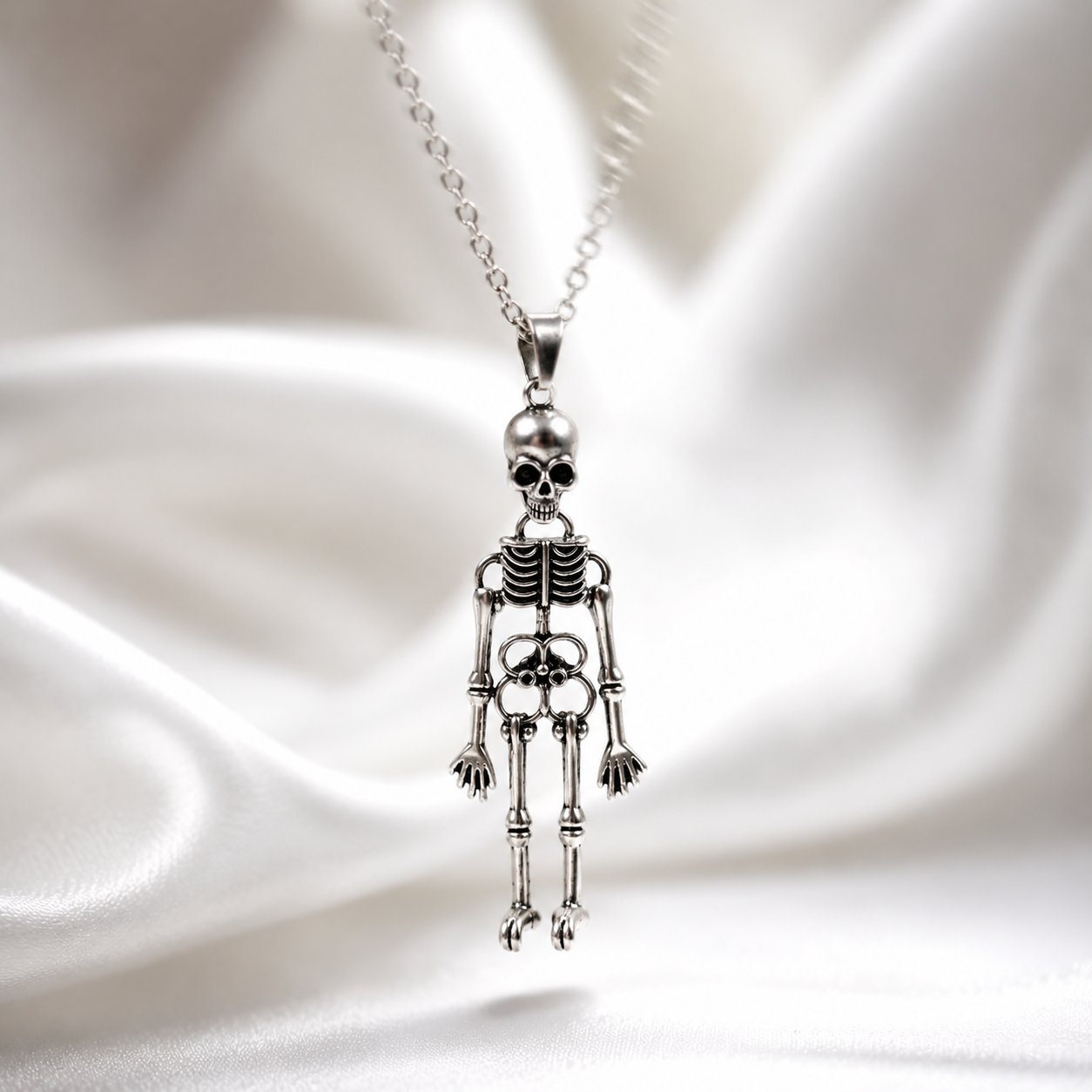 Gothic Skeleton Pendant Necklace