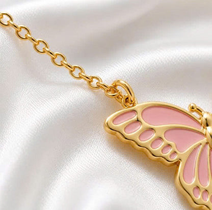 Butterfly Heart Puzzle Necklace